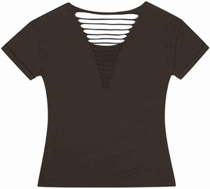 T-shirt personnalisé pour femme, col en V, couleur unie, été, décontracté, slim, manches courtes, tricoté, impression numérique écologique - Product Image 1