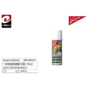 Spray de Color de Cabello LACA CAPILAR WHITE de Un Solo Uso, Party Popper & Spray - Product Image 3