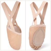 Sepatu Balet Ringan Custom Wanita Pria Anak Sol Kulit Kanvas Lembut OEM Pabrik Langsung Grosir Warna Logo Custom