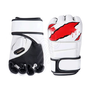 Venta Directa de Fábrica, Guantes de MMA de Cuero, Medios Dedos, Impermeables, Unisex, Equipo de Seguridad para Entrenamiento de Boxeo y Artes Marciales - Product Image 6