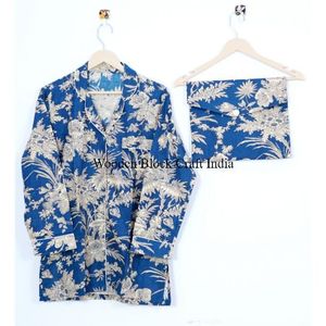 Ensembles de pyjamas en coton à motifs floraux pour femmes, respirants et sexy, vêtements décontractés pour la maison avec poches, parfaits pour dormir au printemps. - Product Image 4