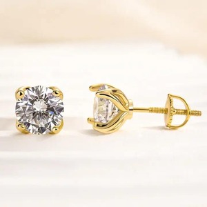 Pendientes de Diamantes Moissanite de Lujo con Piedras de Corte Brillante para Compromiso, Boda, Fiesta y Regalo de Aniversario - Product Image 2
