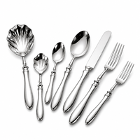 Ensemble de couverts en acier inoxydable 304, manche en forme de larme, 6 pièces, poli miroir, qualité alimentaire, réutilisable pour les mariages, les banquets, la maison et la cuisine