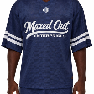 Maillot de football américain unisexe en maille de haute qualité à col en V, logo personnalisé, respirant, en polyester, vêtement de sport, fabrication OEM, approvisionnement en gros - Product Image 3