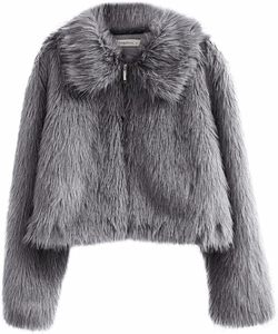 Manteau d'hiver court de luxe pour femme, style bomber, en fausse fourrure de renard, nouvelle mode, pour femmes grandes tailles, chaud et de qualité supérieure - Product Image 1