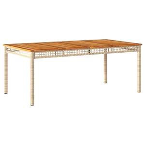 Set da Pranzo da Giardino in Rattan PE Beige con Coperture Rimovibili - Product Image 4