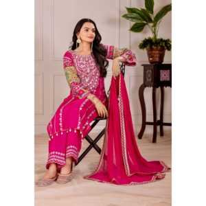 Designer Women's Party Wear Salwar Suit <b>Set</b> with Real <b>Mirror</b> Work - Product Image 4