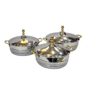 Top Selling Classic Look Middle East Decorative Metal Lid Food Warmer Buffet Hotpot Casseroles Wooden Hot Pot - Product Image 3