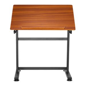 Tavolo da Disegno Portatile Regolabile 0-90 Gradi con Telaio a H Nero e Piano Marrone, Funzione Automatica per Artisti - Product Image 1