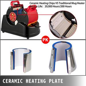 Máquina de prensa de tazas de 600W, prensa de calor de sublimación 4 en 1 para taza de copa de vino roja, copa de vino, 2, 9oz, 1,5 oz, 3oz, transferencia de imágenes - Product Image 5