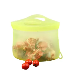 硅胶储物袋非常适合保鲜，减少浪费，轻松整理食物
