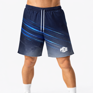 Pantalones Cortos Deportivos para Hombre con Estampado de Palmeras al Atardecer, de Poliéster de Secado Rápido, para Gimnasio, Entrenamiento, Correr, Playa, Cintura Elástica, Suministro OEM - Product Image 5