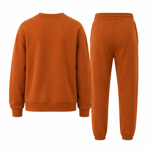 Conjunto Deportivo de 2 Piezas para Mujer, Sudadera y Pantalones de Felpa, Ecológico, de Poliéster/Algodón |   Ropa Deportiva con Logotipo Personalizado en la Parte Delantera |   Servicio OEM - Product Image 6