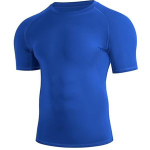 Way <b>Stretch</b> Nylon Spandex Compression Shirt Anti-Odor Gym Tee Ergonomic Dry Fit <b>Men</b> Bodybuilding Clothing - Product Image 6