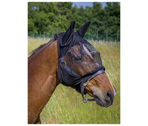 Horse Fly Mesh <b>Face</b> Guard Premium Breathable Construction with Full Eye and Ear Protection for Horses During <b>Exercise</b> Pasture - Product Image 3