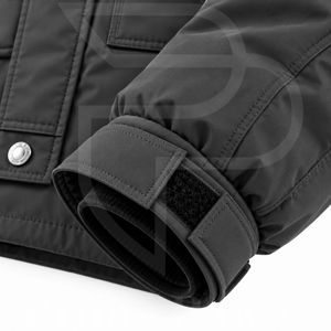 Veste d'uniforme de sécurité avec col en fourrure pelucheuse et détails professionnels pour agents de sécurité, fournisseur OEM en marque blanche pour acheteurs B2B - Product Image 5