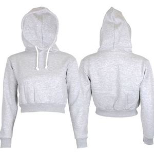 Hoodie long personnalisé pour femme, style streetwear, avec manches bouffantes, en velours tricoté, logo imprimé numériquement, 100% coton - Product Image 2