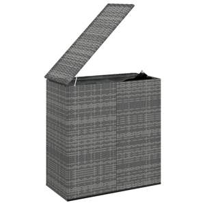 Gray Pe Rattan <b>Cushion</b> Box <b>Rectangular</b> Outdoor Storage Patio Furniture Single Tier Standing Type - Product Image 4