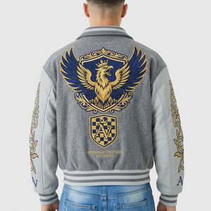 Blouson Bomber Personnalisé d'Usine Épais Imperméable Hiver Brodé Coupe-Vent Décontracté Streetwear Style Letterman Baseball - Product Image 2