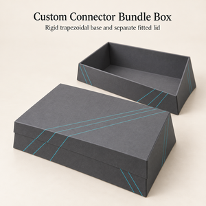 Boîte en papier trapézoïdale personnalisée en ardoise pour emballage de connecteurs avec logo OEM - Product Image 1