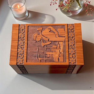 Personalized Construction Worker Wooden Cremation Urn | Engraved Builder Memorial Memorial Keepsake by AYAANS - Product Image 4