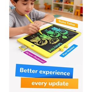 Tavoletta Grafica LCD a Colori da 10 Pollici, Lavagna Elettronica Riutilizzabile e Cancellabile, Giocattolo Educativo per Disegno e Schizzi - Product Image 3