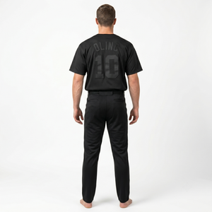 เสื้อเบสบอลพรีเมียมผ้าหนาสีดำประดับเพชรเทียม 380gsm โพลีเอสเตอร์ตาข่าย ผลิตตามสั่ง OEM ผู้ผลิตเสื้อผ้าสตรีทแวร์ขนาดใหญ่พิเศษ ไซส์ XS - Product Image 2