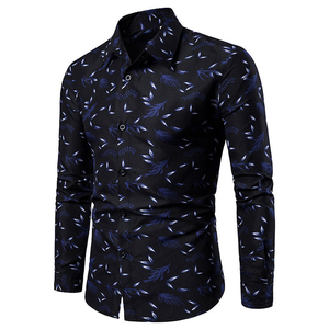Nueva camisa de manga larga para hombre, camisa informal de negocios con cuello de solapa y estampado a la moda para hombre - Product Image 3