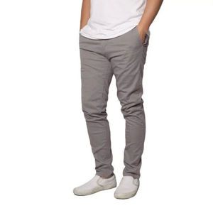 Pantalón chino de color sólido. Pantalones casuales de sarga 100% algodón, corte ajustado, venta al por mayor OEM. Diseño personalizado de calidad orientado a la exportación. - Product Image 3