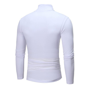 Pull-over Homme Col Roulé Tactile Doux en Mélange de Polyester Texture Lisse Confortable Décontracté Coupe Classique Ajustée - Product Image 2