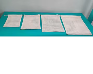 Bolsa de Compras de Malla de Algodón Plegable Ecológica, Reutilizable, Lavable, con Cordón, Bolsa para Polvo, Biodegradable, Reciclable, Bolsa de Transporte para Comestibles - Product Image 5