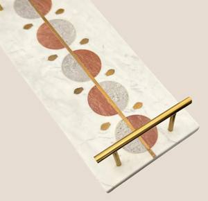 Plateau de service rectangulaire contemporain en bois émaillé coloré, résistant au lave-vaisselle, pour la cuisine et la maison - Product Image 3