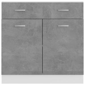 Concrete Gray 31.5"x18.1"x32.1" Engineered Wood <b>Kitchen</b> <b>Cabinets</b> with Drawer Bottom <b>Cabinet</b> - Product Image 6