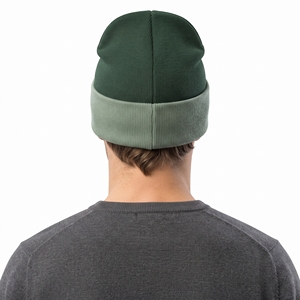 Bonnet tricoté unisexe à blocs de couleur personnalisés, double couche, épais et chaud, bicolore, pour l'hiver et les températures froides - Product Image 6