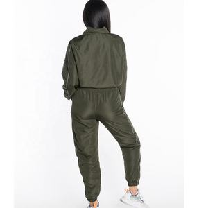 Ensemble de survêtement colorblock pour femme, veste courte zippée et pantalon de jogging, tenue athlétique légère en deux pièces pour un style décontracté - Product Image 5