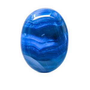 Pierre de méditation en onyx bleu naturel poli, pierre de poche, pierre précieuse, fournisseur en gros pour cadeaux, méditation et décoration - Product Image 1