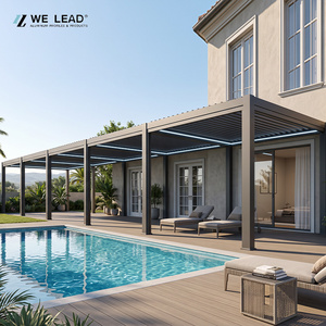 Pérgola bioclimática de aluminio de gran envergadura, personalizada, para proyectos comerciales, soluciones de ingeniería. - Product Image 2