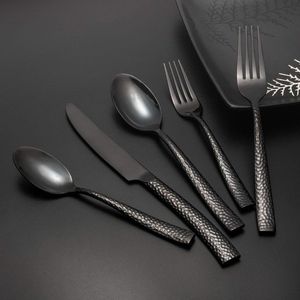 Ensemble de couverts en métal brillant, élégant, en acier inoxydable, cuillère, fourchette, couteau, collection de vaisselle - Product Image 5