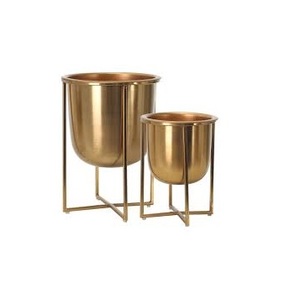 Maceta de Metal de Latón Antiguo de Lujo, Maceta Redonda con Textura de Panal de Abeja, Maceta Decorativa para Interiores, Macetas al por Mayor - Product Image 3