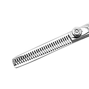 Ciseaux à effiler de 5,5 pouces pour droitiers, à lame tranchante, manche moyen, pour coiffeurs et barbiers, en acier à haute teneur en carbone de qualité supérieure - Product Image 3