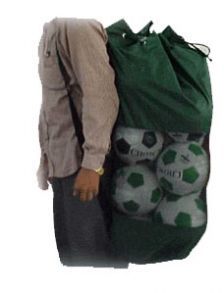 Prime Bags Large Capacity Mesh Sports <b>Ball</b> Bag Drawstring Black Red Travel Backpack Basketball Football Volleyball Soccer - Product Image 2