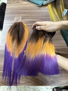 Bundles de cheveux de couleur mélangée avec fermeture Super Double os dessiné droite vierge femme vietnamienne Bundles de cheveux humains avec fermeture - Product Image 3