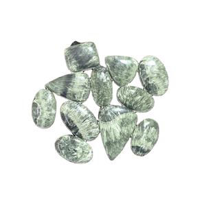 แหวน DIY ทำมือจากพลอยธรรมชาติเซราฟินไนต์สีเขียวทรงรี ขนาด 20-45 มม. น้ำหนัก 8-12 กรัม ได้รับการรับรองจาก IGI ขายส่งโดย FAAIMI - Product Image 2