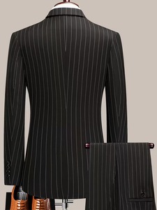 เสื้อเชิ้ตผู้ชาย ACCEPT LUXE 2026 สีดำลายทาง ผ้าฝ้าย 100% กันยับ ทรงเข้ารูป กระดุมแถวเดียว เหมาะสำหรับงานทางการ ธุรกิจ ออฟฟิศ งานแต่งงาน - Product Image 2