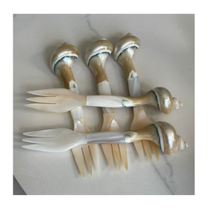 Cucharas de Nácar al por Mayor para Comida Fina, Cucharas de Concha Pulida para Especias, Forma Redonda, Vendedor Profesional - Product Image 1