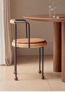 Taburete alto para desayuno, cocina, comedor, barra, con respaldo - Product Image 3