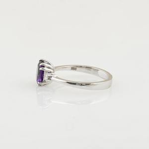 Anillo de Compromiso de Amatista, Anillo de Boda con Gema Púrpura de Corte Cojín Delicado, Joyería de Amatista Piedra de Nacimiento - Product Image 4