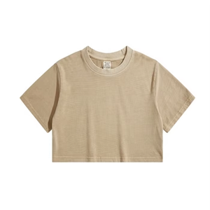 Camiseta Corta Personalizada para Mujer, Ropa de Algodón de Moda, Producción al por Mayor - Product Image 2