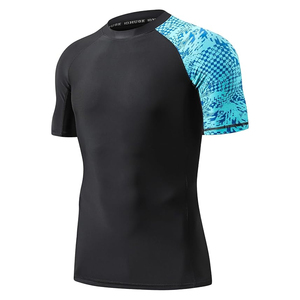 Camiseta de Compresión con Estampado de Lobo para Hombre, Secado Rápido, Ropa Deportiva para Gimnasio, Protección contra Rozaduras, Logotipo Personalizado - Product Image 1