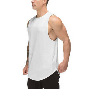 Débardeur côtelé 100 % polyester pour homme, grande taille, respirant et écologique, idéal pour la gym et le sport (vente en gros) - Product Image 1